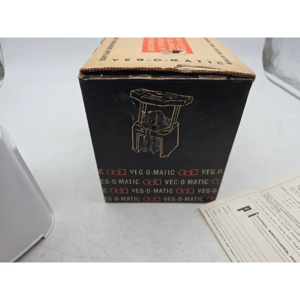 Vintage 1963 VEG-O-MATIC Food Preparer Slice Dice With Box Instructions
